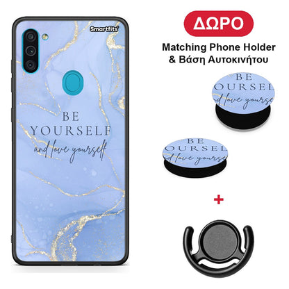 Be Yourself - Samsung Galaxy A11 / M11 θήκη + Δώρο Phone Holder & Βάση Αυτοκινήτου