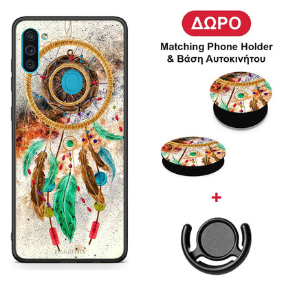 Boho DreamCatcher - Samsung Galaxy A11 / M11 θήκη + Δώρο Phone Holder & Βάση Αυτοκινήτου
