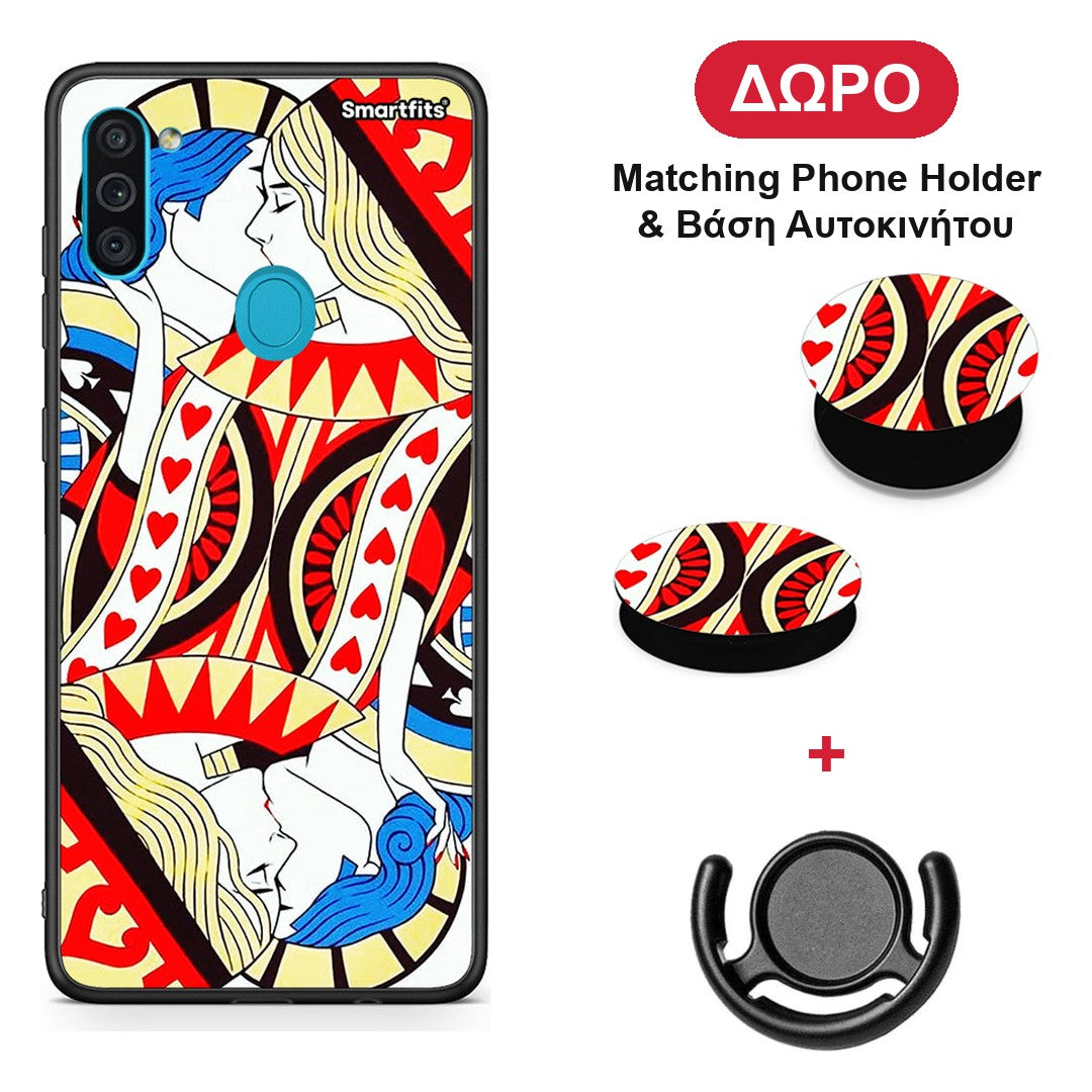 Card Love - Samsung Galaxy A11 / M11 θήκη + Δώρο Phone Holder & Βάση Αυτοκινήτου