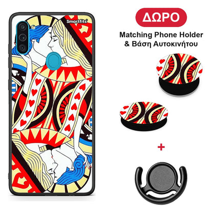 Card Love - Samsung Galaxy A11 / M11 θήκη + Δώρο Phone Holder & Βάση Αυτοκινήτου