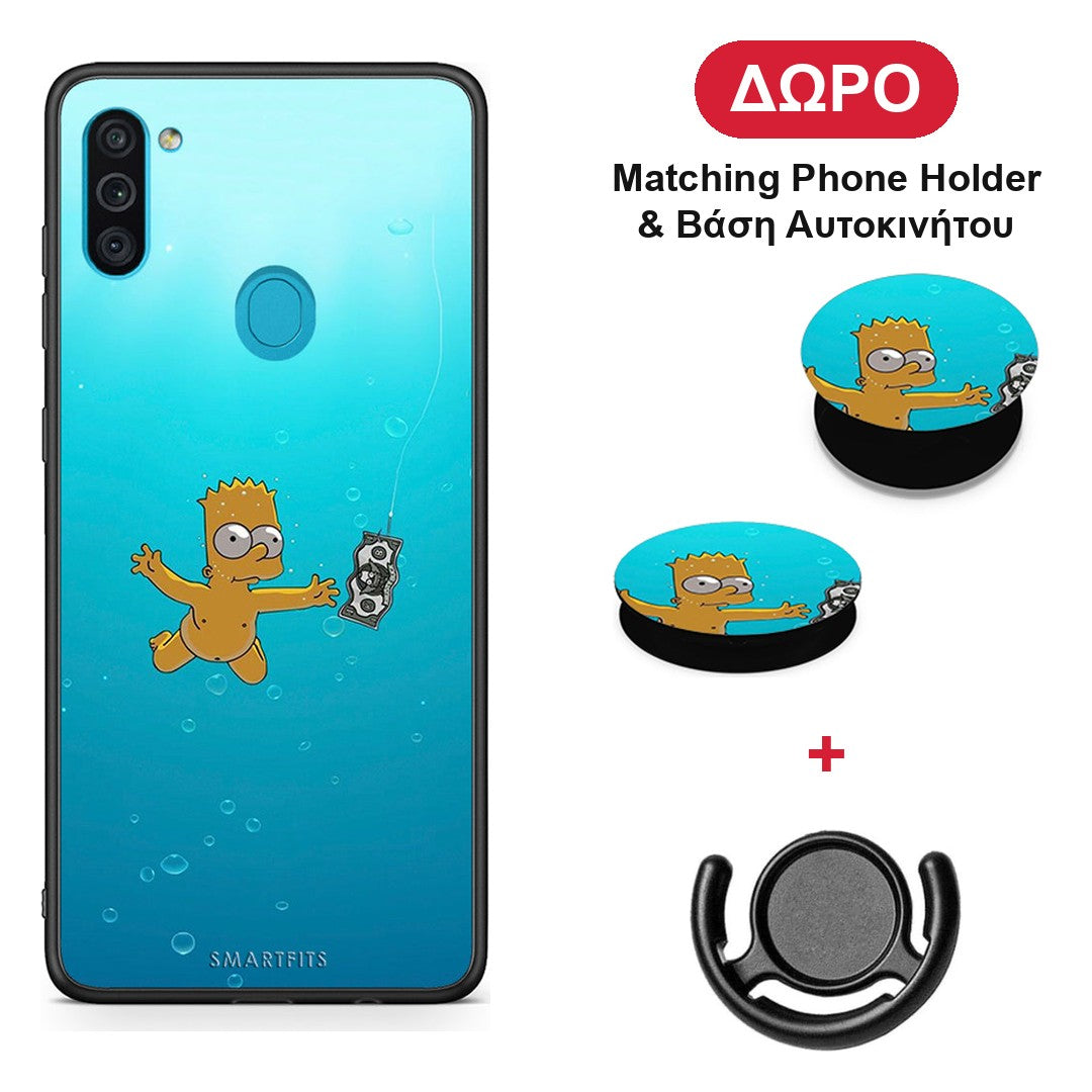 Chasing Money - Samsung Galaxy A11 / M11 θήκη + Δώρο Phone Holder & Βάση Αυτοκινήτου