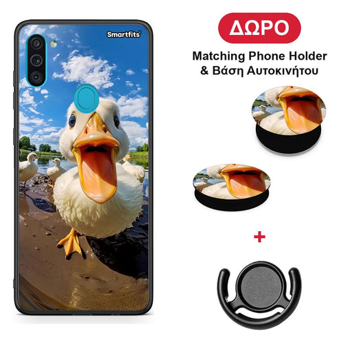 Duck Face - Samsung Galaxy A11 / M11 θήκη + Δώρο Phone Holder & Βάση Αυτοκινήτου