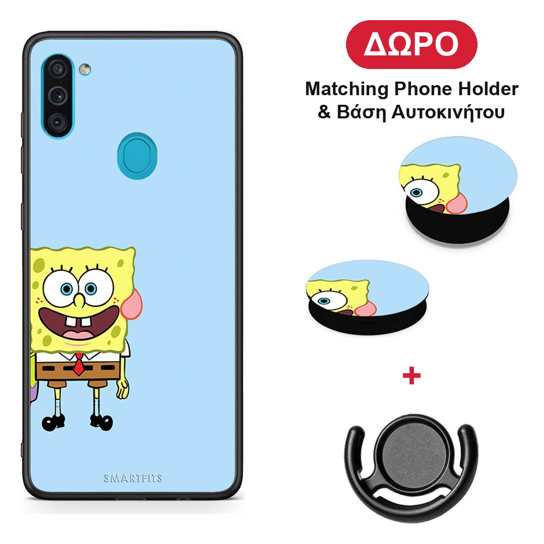 Friends Bob - Samsung Galaxy A11 / M11 θήκη + Δώρο Phone Holder & Βάση Αυτοκινήτου