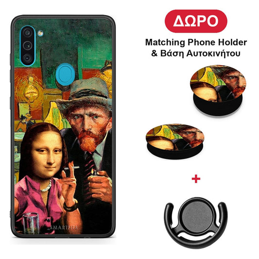 Funny Art - Samsung Galaxy A11 / M11 θήκη + Δώρο Phone Holder & Βάση Αυτοκινήτου