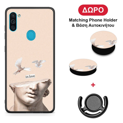 In Love - Samsung Galaxy A11 / M11 θήκη + Δώρο Phone Holder & Βάση Αυτοκινήτου
