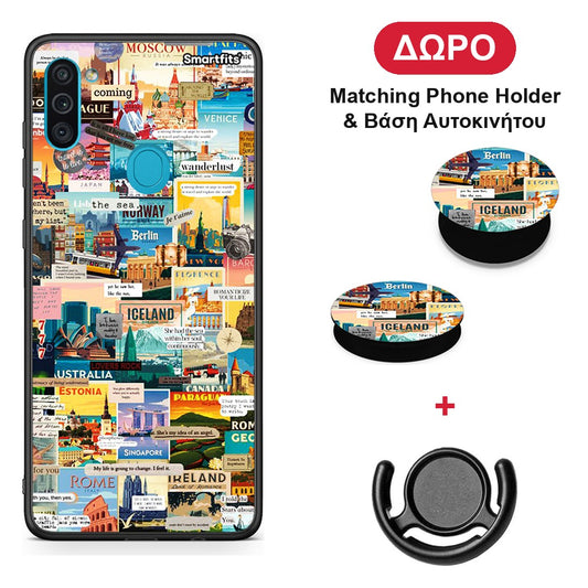 Live To Travel - Samsung Galaxy A11 / M11 θήκη + Δώρο Phone Holder & Βάση Αυτοκινήτου