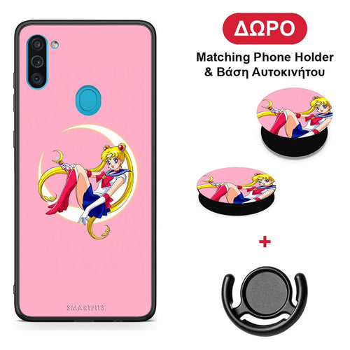 Moon Girl - Samsung Galaxy A11 / M11 θήκη + Δώρο Phone Holder & Βάση Αυτοκινήτου