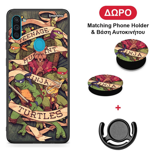 Ninja Turtles - Samsung Galaxy A11 / M11 θήκη + Δώρο Phone Holder & Βάση Αυτοκινήτου