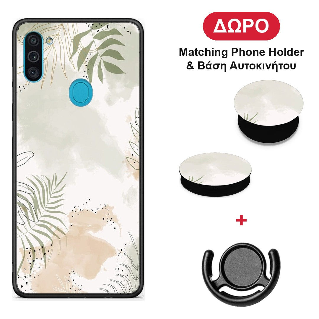 Nude Plants - Samsung Galaxy A11 / M11 θήκη + Δώρο Phone Holder & Βάση Αυτοκινήτου
