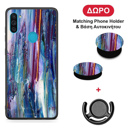 Paint Winter - Samsung Galaxy A11 / M11 θήκη + Δώρο Phone Holder & Βάση Αυτοκινήτου