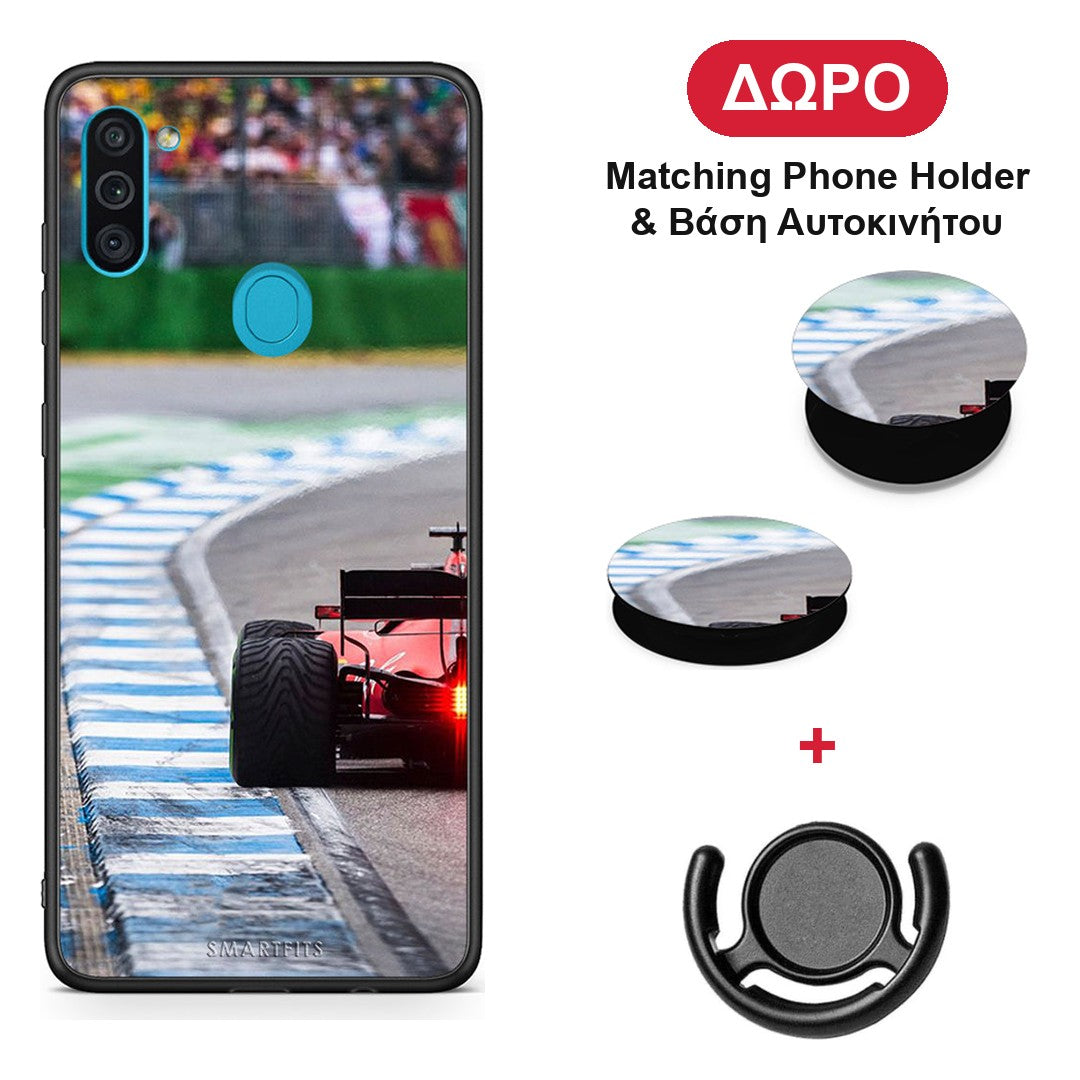 Racing Vibes - Samsung Galaxy A11 / M11 θήκη + Δώρο Phone Holder & Βάση Αυτοκινήτου