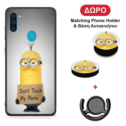 Text Minion - Samsung Galaxy A11 / M11 θήκη + Δώρο Phone Holder & Βάση Αυτοκινήτου