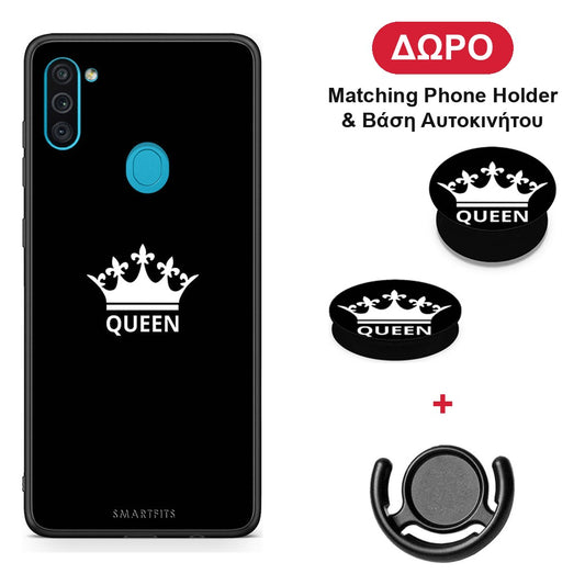 Valentine Queen - Samsung Galaxy A11 / M11 θήκη + Δώρο Phone Holder & Βάση Αυτοκινήτου