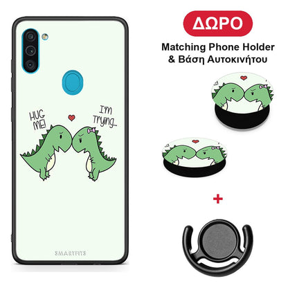 Valentine Rex - Samsung Galaxy A11 / M11 θήκη + Δώρο Phone Holder & Βάση Αυτοκινήτου