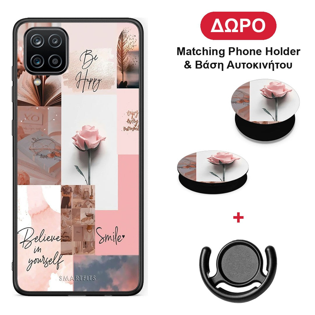 Aesthetic Collage - Samsung Galaxy A12 θήκη + Δώρο Phone Holder & Βάση Αυτοκινήτου