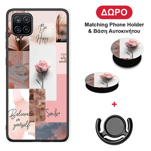 Aesthetic Collage - Samsung Galaxy A12 θήκη + Δώρο Phone Holder & Βάση Αυτοκινήτου