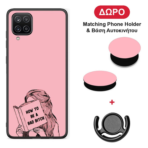 Bad Bitch - Samsung Galaxy A12 θήκη + Δώρο Phone Holder & Βάση Αυτοκινήτου