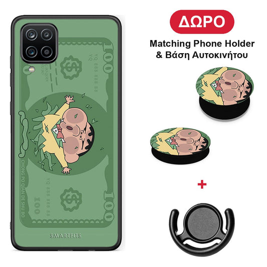 Big Money - Samsung Galaxy A12 θήκη + Δώρο Phone Holder & Βάση Αυτοκινήτου