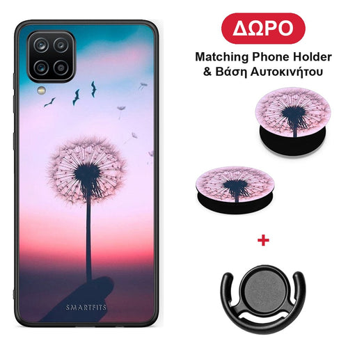 Boho Wish - Samsung Galaxy A12 θήκη + Δώρο Phone Holder & Βάση Αυτοκινήτου