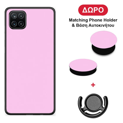 Cotton Candy Pink - Samsung Galaxy A12 θήκη + Δώρο Phone Holder & Βάση Αυτοκινήτου