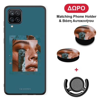 Cry An Ocean - Samsung Galaxy A12 θήκη + Δώρο Phone Holder & Βάση Αυτοκινήτου
