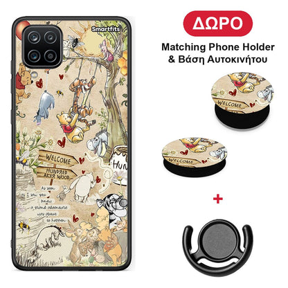 Happy Friends - Samsung Galaxy A12 θήκη + Δώρο Phone Holder & Βάση Αυτοκινήτου