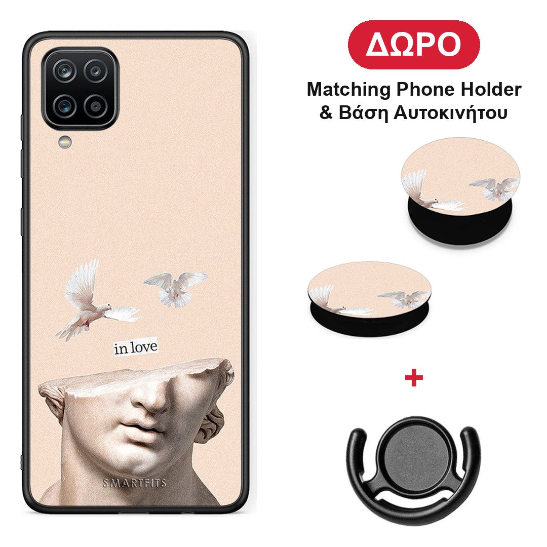 In Love - Samsung Galaxy A12 θήκη + Δώρο Phone Holder & Βάση Αυτοκινήτου