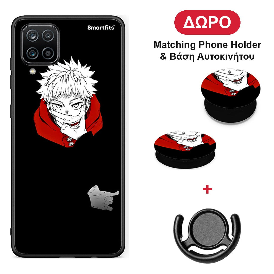 Itadori Anime - Samsung Galaxy A12 θήκη + Δώρο Phone Holder & Βάση Αυτοκινήτου