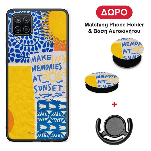 Sunset Memories - Samsung Galaxy A12 θήκη + Δώρο Phone Holder & Βάση Αυτοκινήτου