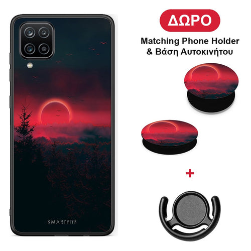 Tropic Sunset - Samsung Galaxy A12 θήκη + Δώρο Phone Holder & Βάση Αυτοκινήτου