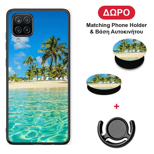 Tropical Vibes - Samsung Galaxy A12 θήκη + Δώρο Phone Holder & Βάση Αυτοκινήτου