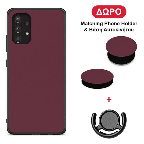 Muted Burgundy - Samsung Galaxy A13 4G θήκη + Δώρο Phone Holder & Βάση Αυτοκινήτου