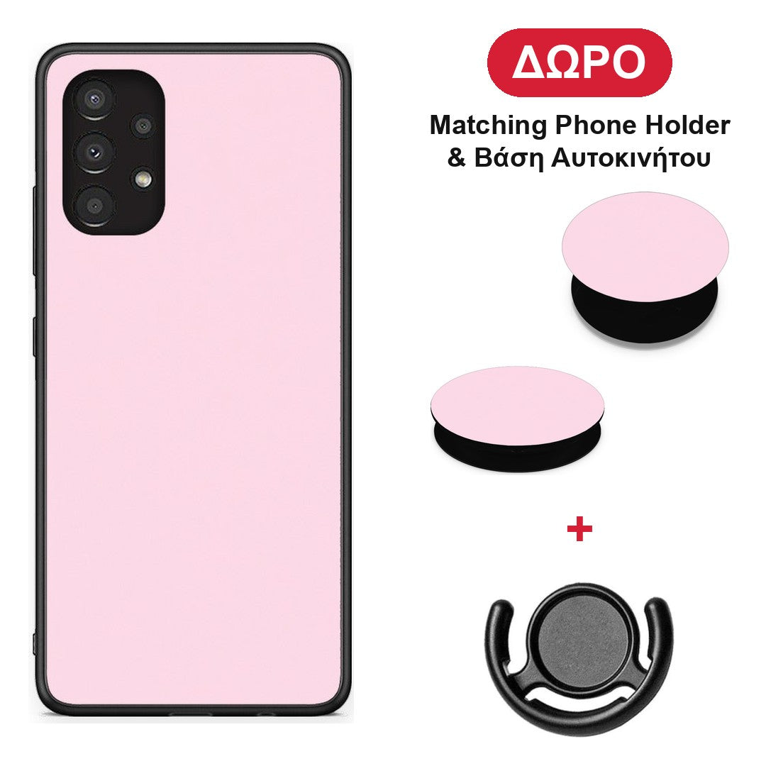 Pale Pink - Samsung Galaxy A13 4G θήκη + Δώρο Phone Holder & Βάση Αυτοκινήτου