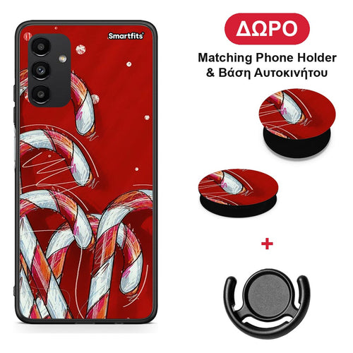 Candy Cane - Samsung Galaxy A13 5G θήκη + Δώρο Phone Holder & Βάση Αυτοκινήτου