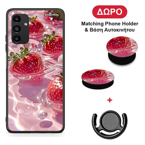 Juicy Strawberries - Samsung Galaxy A13 5G θήκη + Δώρο Phone Holder & Βάση Αυτοκινήτου
