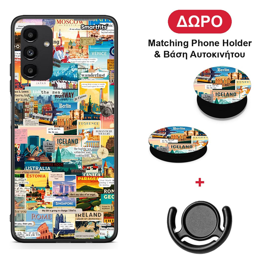 Live To Travel - Samsung Galaxy A13 5G θήκη + Δώρο Phone Holder & Βάση Αυτοκινήτου