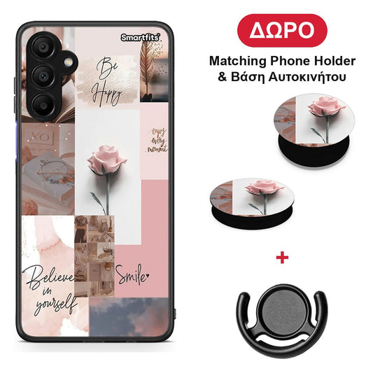 Aesthetic Collage - Samsung A15 5G θήκη + Δώρο Phone Holder & Βάση Αυτοκινήτου