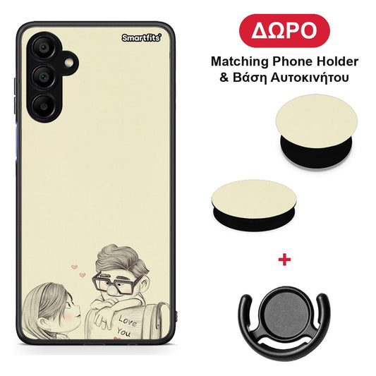 Carl And Ellie - Samsung A15 5G θήκη + Δώρο Phone Holder & Βάση Αυτοκινήτου