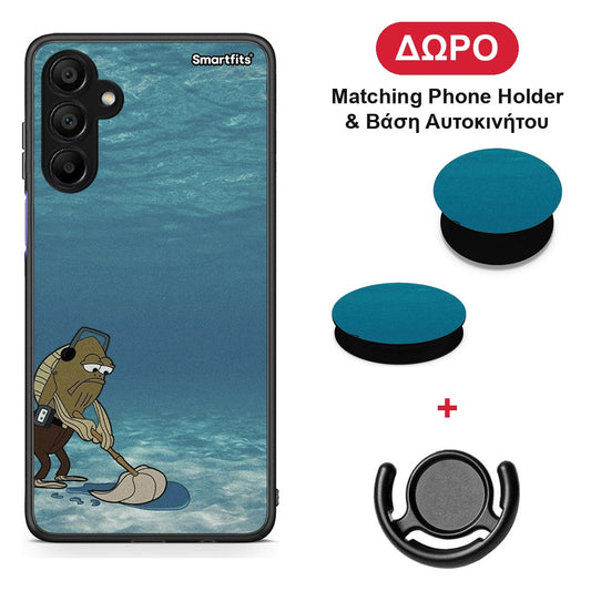 Clean The Ocean - Samsung A15 5G θήκη + Δώρο Phone Holder & Βάση Αυτοκινήτου