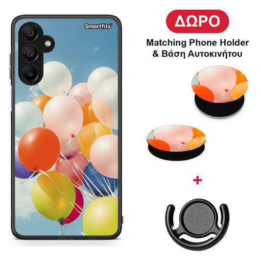 Colorful Balloons - Samsung A15 5G θήκη + Δώρο Phone Holder & Βάση Αυτοκινήτου