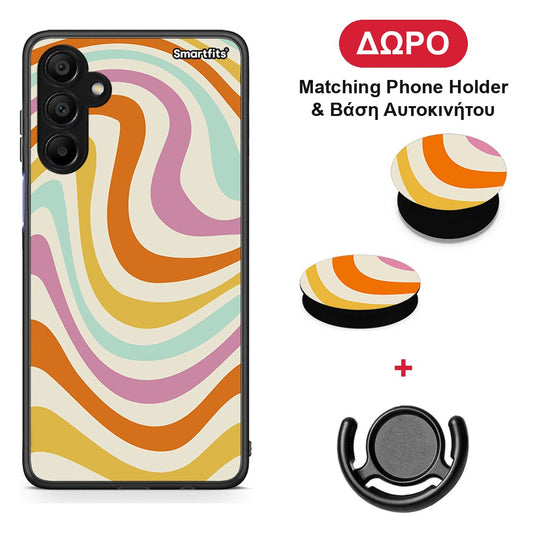 Colourful Waves - Samsung A15 5G θήκη + Δώρο Phone Holder & Βάση Αυτοκινήτου