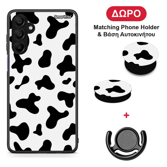 Cow Print - Samsung A15 5G θήκη + Δώρο Phone Holder & Βάση Αυτοκινήτου