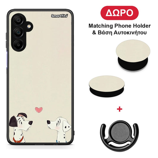Dalmatians Love - Samsung A15 5G θήκη + Δώρο Phone Holder & Βάση Αυτοκινήτου