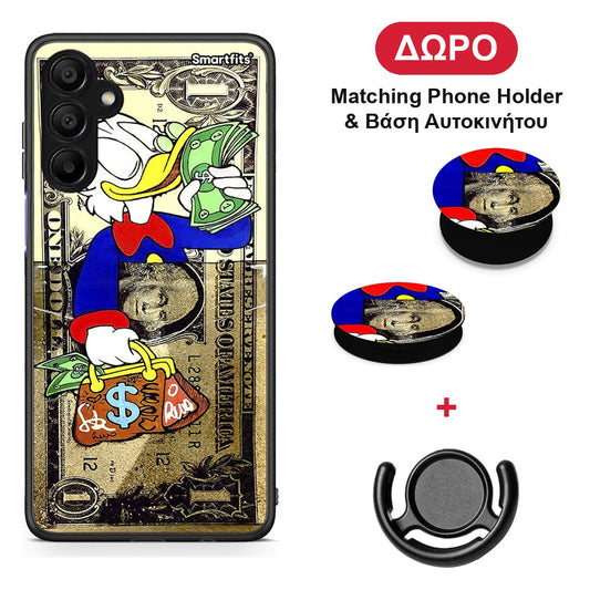 Duck Money - Samsung A15 5G θήκη + Δώρο Phone Holder & Βάση Αυτοκινήτου