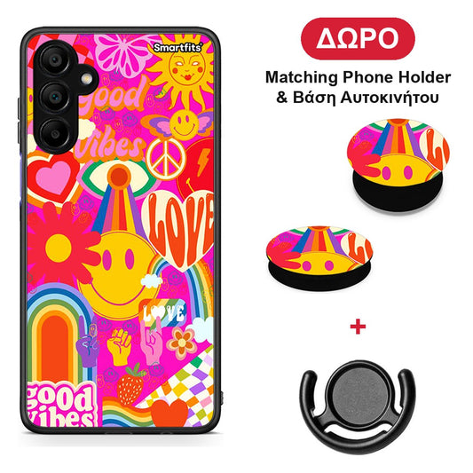 Hippie Love - Samsung A15 5G θήκη + Δώρο Phone Holder & Βάση Αυτοκινήτου