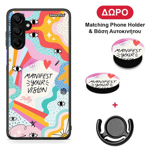 Manifest Your Vision - Samsung A15 5G θήκη + Δώρο Phone Holder & Βάση Αυτοκινήτου