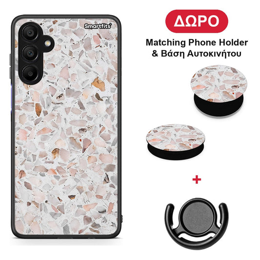 Marble Terrazzo - Samsung A15 5G θήκη + Δώρο Phone Holder & Βάση Αυτοκινήτου