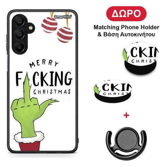 Merry F Xmas - Samsung A15 5G θήκη + Δώρο Phone Holder & Βάση Αυτοκινήτου