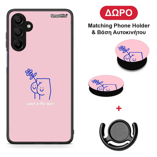 Nice Day - Samsung A15 5G θήκη + Δώρο Phone Holder & Βάση Αυτοκινήτου