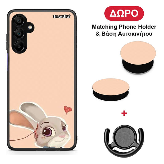 Nick Wilde And Judy Hopps Love 2 - Samsung A15 5G θήκη + Δώρο Phone Holder & Βάση Αυτοκινήτου